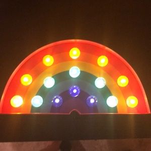 a rainbow light up decoration